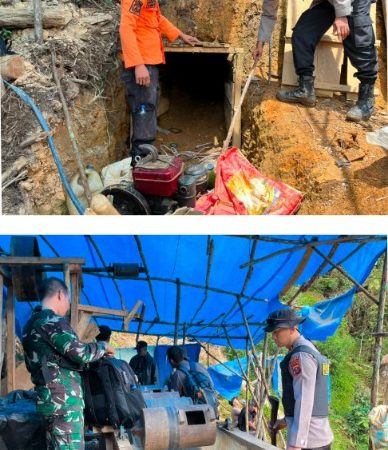 Tim Gabungan Tertibkan PETI di Pegagan Hilir, 47 Camp Hingga Mesin Dimusnahkan
