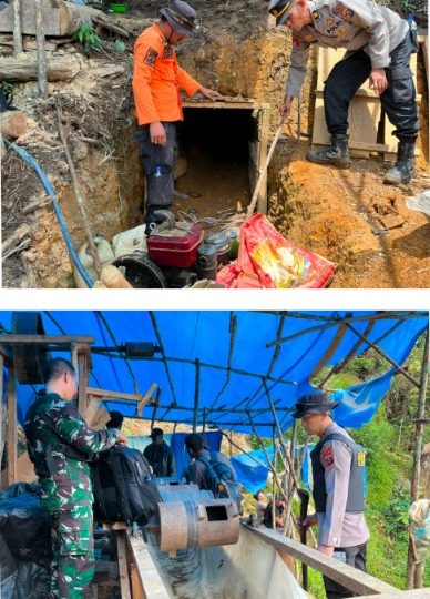 Tim Gabungan Tertibkan PETI di Pegagan Hilir, 47 Camp Hingga Mesin Dimusnahkan