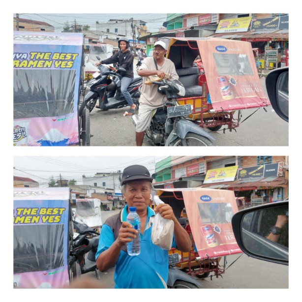 Jumat Berkah, Bid Humas Polda Sumut Berbagi Kasih dengan Sopir, Pengemudi Becak Motor dan Ojol