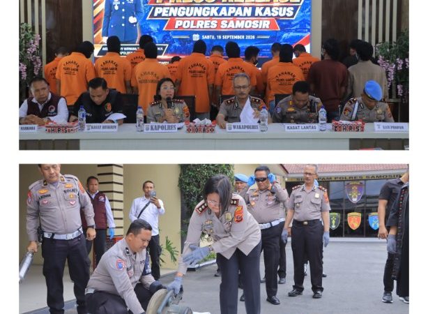 Polres Samosir Ungkap Sejumlah Kasus, dari Narkotika hingga Pembalakan Liar dan Pemerasan