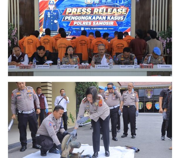 Polres Samosir Ungkap Sejumlah Kasus, dari Narkotika hingga Pembalakan Liar dan Pemerasan