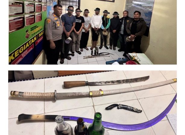 Enam Remaja Diamankan Bawa Sajam dan Molotov, Diduga Hendak Tawuran di Surbakti