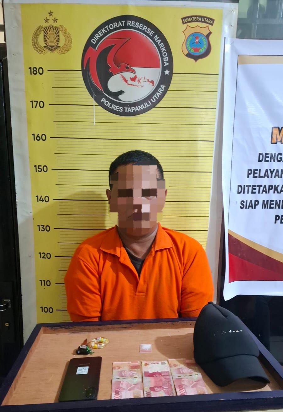 Polres Taput Tangkap Pria Diduga Pengedar Sabu, Disimpan di Dalam Topi