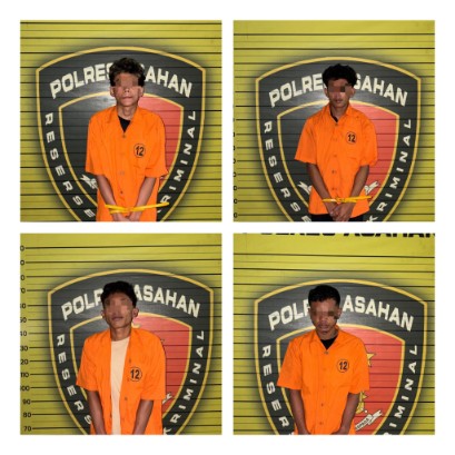 Tim Jatanras Polres Asahan Amankan Empat Terduga Pelaku Pencurian, Kerugian Korban Capai Rp 30 Juta