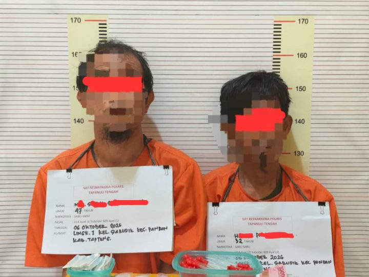 Polres Tapteng tangkap dua terduga pengedar sabu di Sarudik