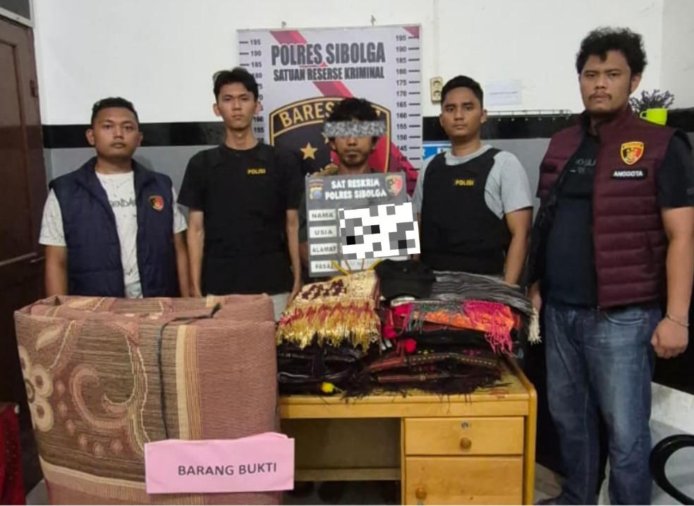 Polres Sibolga Ungkap Pencurian Rumah, Gasak Motor hingga 30 Kain Ulos Batak 
