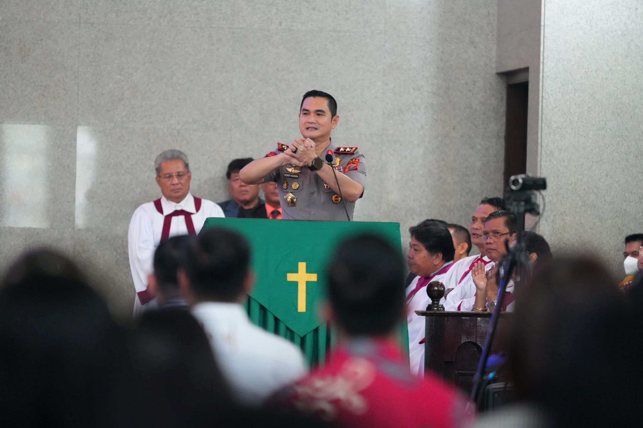 Minggu Kasih di Gereja HKBP Sudirman, Kapolda Sumut Ajak Masyarakat Perangi Narkoba dan Jaga Kamtibmas
